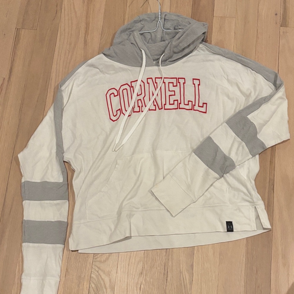 Cornell Hoodie with Gray Stripes